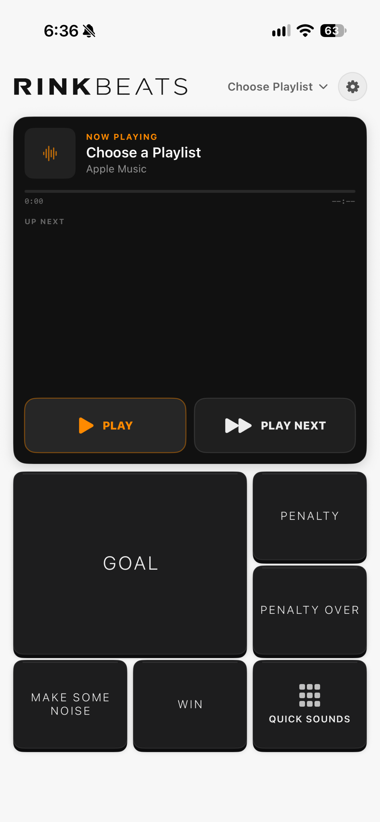 RinkBeats iPhone screenshot